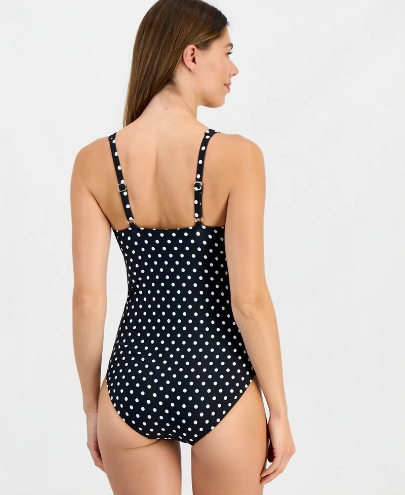 Island Escape Women's Twist-Front Keyhole One-Piece Swimsuit, Macy's Exclusive