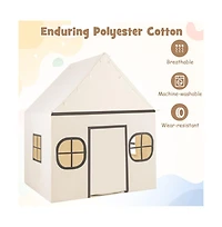 Kids Play Tent Large Playhouse with Door Curtain and Star Lights