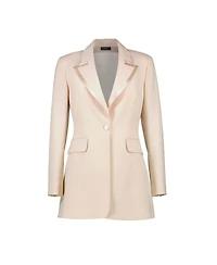 Ivonne Women's Tailored Blazer With Satin Lapel