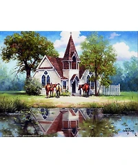 SunsOut Reflections of a Country Church 1000 piece Jigsaw Puzzle for Adults