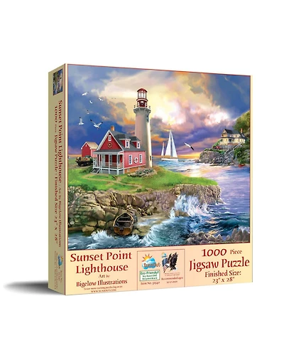 Sunset Point Lighthouse 1000 piece Jigsaw Puzzle for Adults