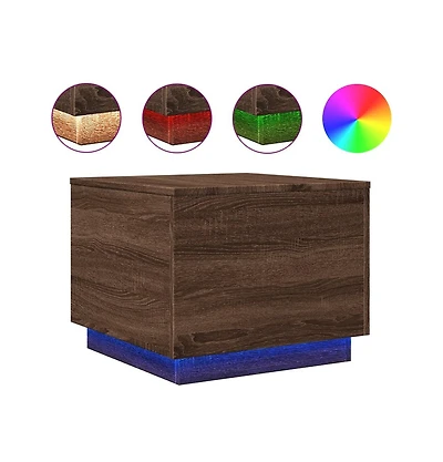 vidaXL Coffee Table Brown Oak Engineered wood 19.7x19.7x15.7 in