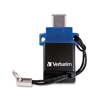 Verbatim 99154 Store n' Go 32 Gb Dual Usb 3.0 Flash Drive for Usb-c Devices - Blue