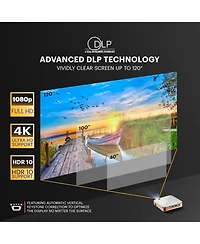 Kodak Luma 450 Smart Projector, Full Hd Portable Pico Projector with 80" Screen, Tripod, Remote & Case