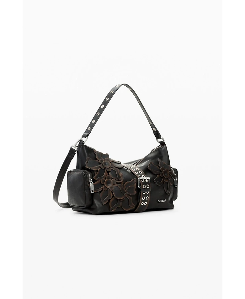 Desigual Women's Medium bag with flower appliques