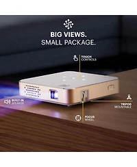 Kodak Luma 75 Ultra Mini Projector, Portable Pico Projector with 60" Screen, Tripod & Case (White)