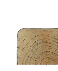 Streamdale Furniture Streamdale Twist Shape Side Table, Wood-like texture