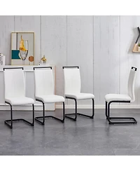 Streamdale Furniture Modern Pu Leather Dining Chair (Set of 4)