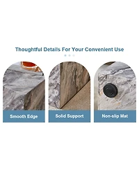 Streamdale Furniture Modern Gray Textured Coffee Table