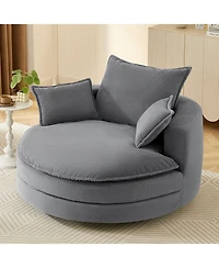 Streamdale Furniture Swivel Barrel Chair with Pillows