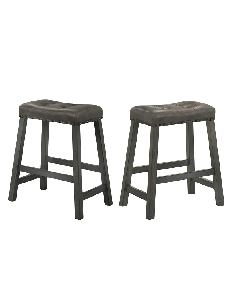 Streamdale Furniture Rustic Backless Counter Stool Set of 2