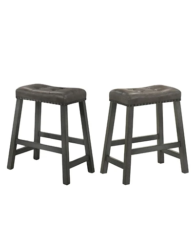 Streamdale Furniture Rustic Backless Counter Stool Set of 2