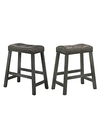 Streamdale Furniture Rustic Backless Counter Stool Set of 2