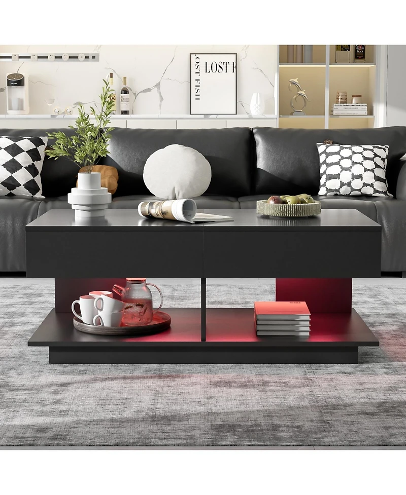 Streamdale Furniture Extendable Coffee Table w/ Hidden Storage