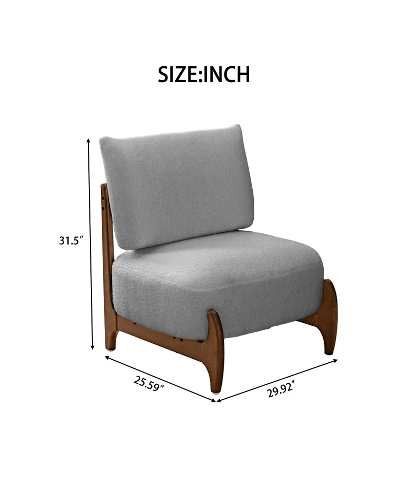 Streamdale Furniture Modern Solid Wood Leisure Chair