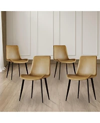 Streamdale Furniture Set of 4 Pu Leather Dining Chairs