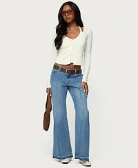 Edikted Womens Cardigan & Halter Two Piece Knit Top