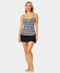 Island Escape Women's Tahiti Bandeau Neck Tankini Top