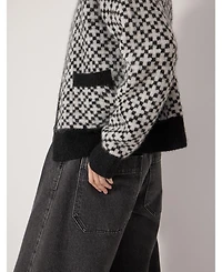 Hush Women's Jacquard Wool Edge To Cardigan