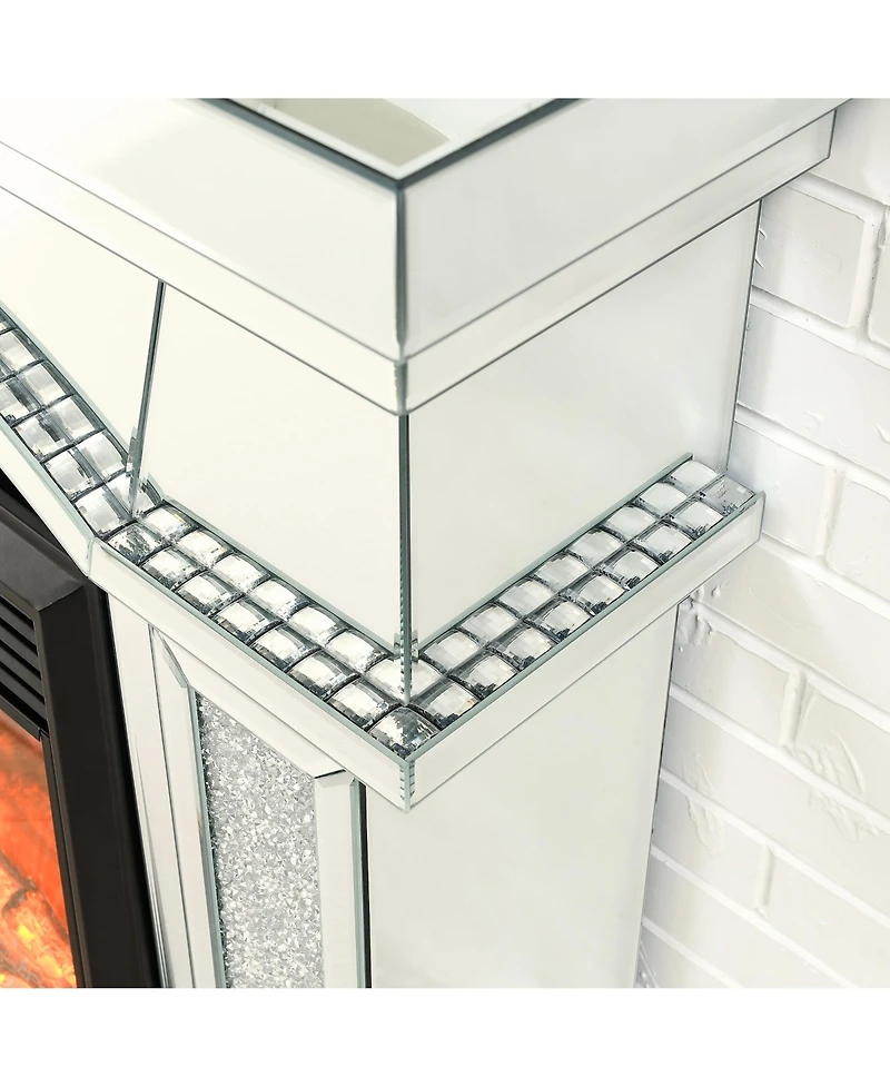 Flynama Dome door acrylic mirror fireplace cabinet, Tv fireplace cabinet