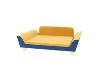 Zeus & Ruta Orange Cat Sofa Bed with Washable Cover