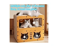 Zeus & Ruta Extra Large Vertical Scratcher Two Tier Cat Villa