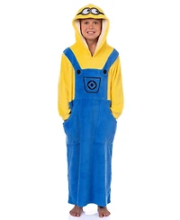 Minions Kids Pajama Bob Pull-On Hooded Blanket Sweatshirt Loungewear Sleepwear