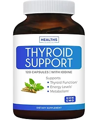 Healths Harmony Thyroid Support Capsules, Hypothyroidism Supplement for Women and for Men, Health's Harmony, 120ct
