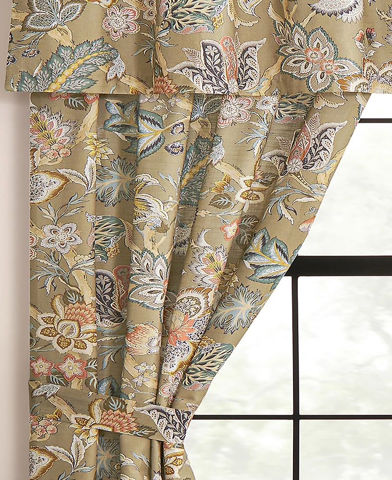 Rose Tree Belle Floral Tailored Window Valance, 80" x 17"