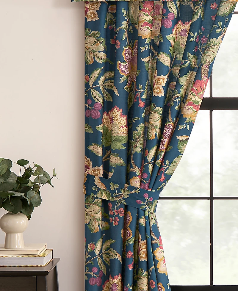 Rose Tree Secret Garden Floral Tailored Drapery Panel Set, 50" x 84"