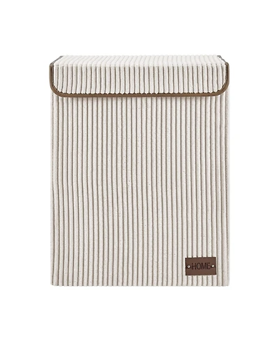 Danya B Collapsible Corduroy Laundry Hamper Storage