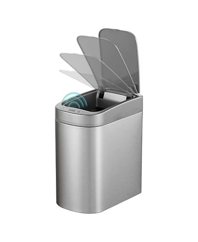 Ninestars Bathroom Automatic Infrared Motion Sensor Trash Can, 1.8 Gallon 7Liter Trash can Stainless Steel