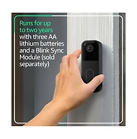 Blink Video Doorbell Wireless Hd Camera - Add On Doorbell Only, Sync Module Not Included