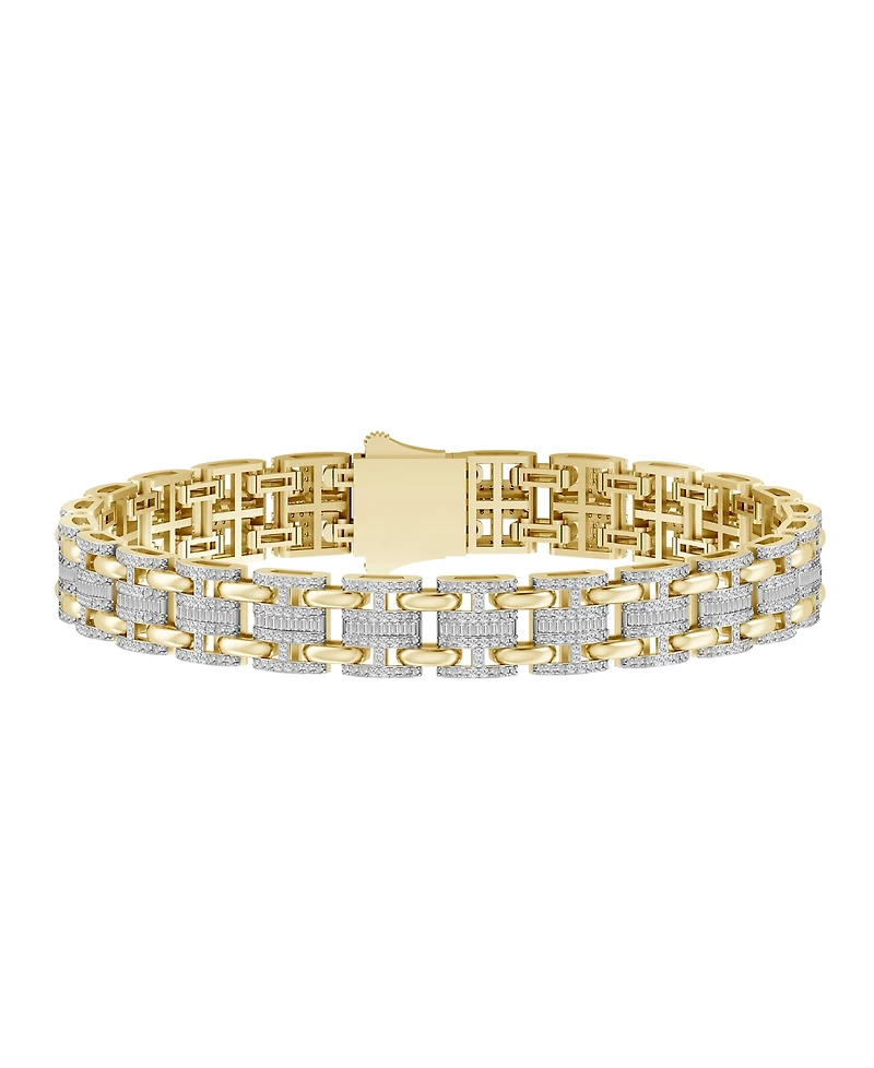Macy's Men's Diamond Bracelet (2 ct. t.w.) in 10k Yellow Gold