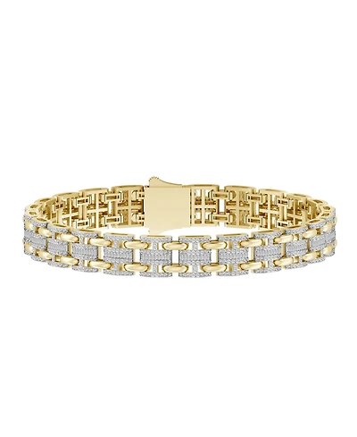 Macy's Men's Diamond Bracelet (2 ct. t.w.) in 10k Yellow Gold