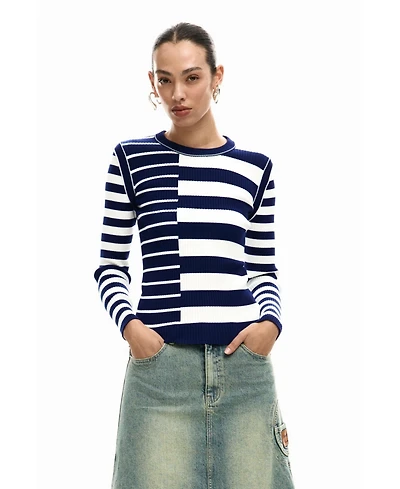 Desigual Women's Ribbed striped sweater