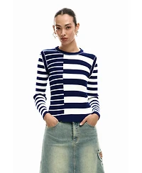 Desigual Women's Ribbed striped sweater