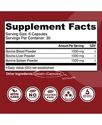 Left Coast Performance Bovine Blood Capsules, 180ct