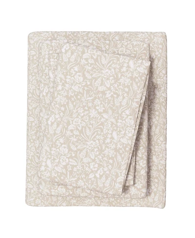Linery & Co. Ultra-Soft Turkish Cotton Flannel Winter Floral Print Sheet Set