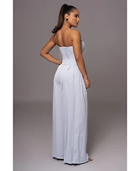 Jluxlabel Women's Clara Wide Leg Pleated Trousers
