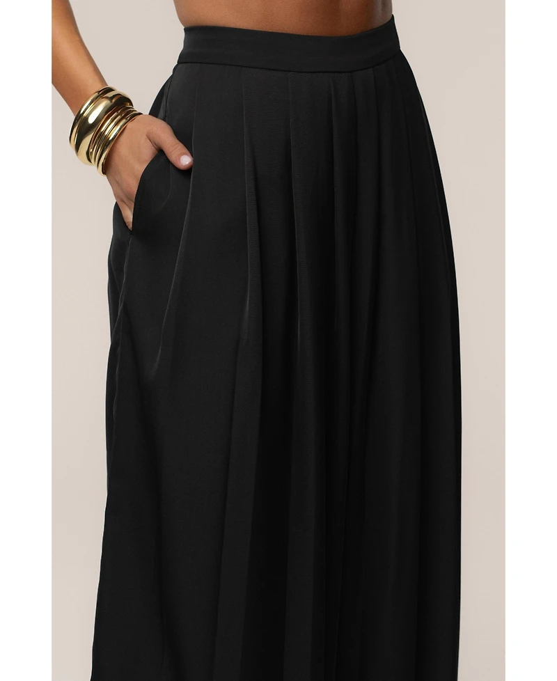 Jluxlabel Women's Clara Wide Leg Pleated Trousers