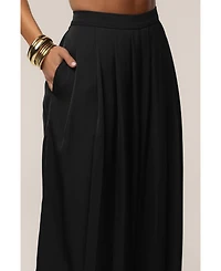Jluxlabel Women's Clara Wide Leg Pleated Trousers