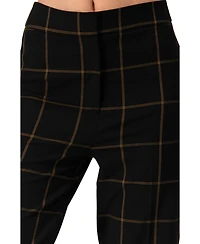 Ivonne Women's Black Tailored Straight-Leg Trousers