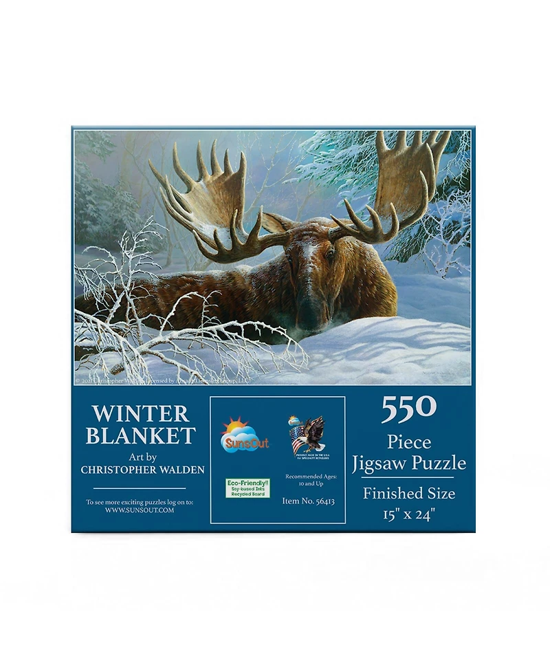 SunsOut Winter Blanket 550 piece Jigsaw Puzzle for Adults