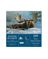 SunsOut Winter Blanket 550 piece Jigsaw Puzzle for Adults