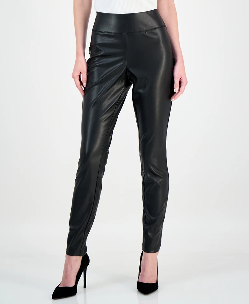 I.n.c. International Concepts Women's Faux-Leather Leggings, Created for Macy's