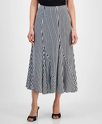 I.n.c. International Concepts Petite Striped Midi Skirt, Macy's Exclusive
