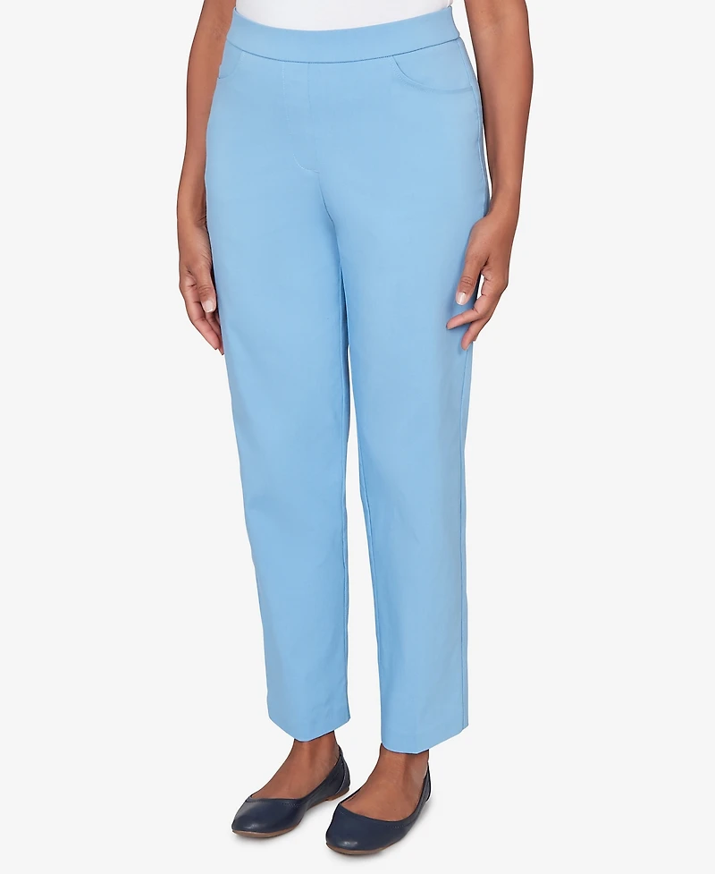 Alfred Dunner Petite St. Augustine Tailored Stretch Comfort Waistband Front Pocket Pants
