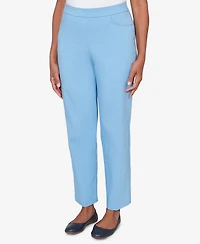 Alfred Dunner Petite St. Augustine Tailored Stretch Comfort Waistband Front Pocket Pants