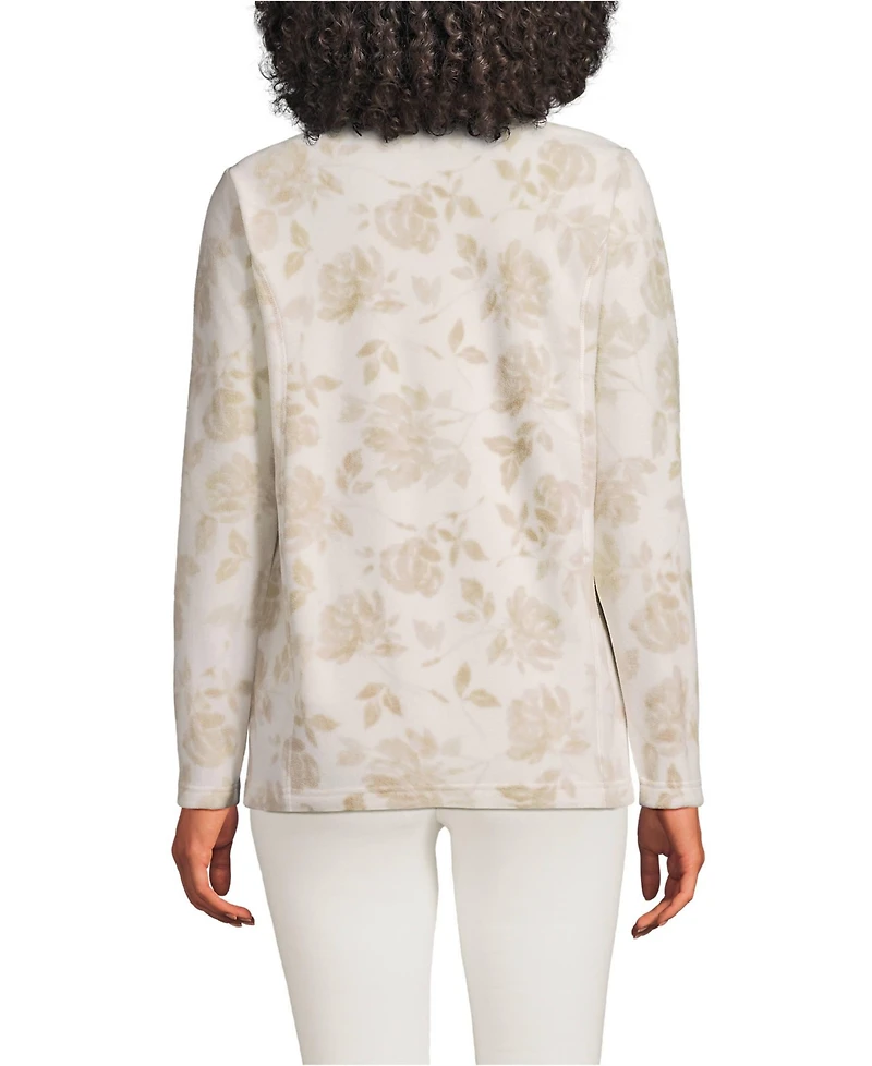 Lands' End Women's Anyweather Fleece Full Zip Print Jacket